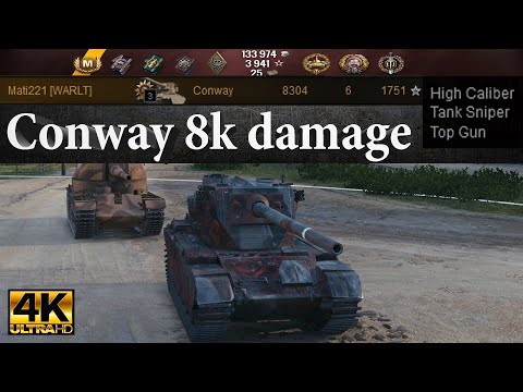 FV4004 Conway video in Ultra HD 4K🔝 8304 dmg, 6 kills, 1751 exp 🔝 World of Tanks ✔️