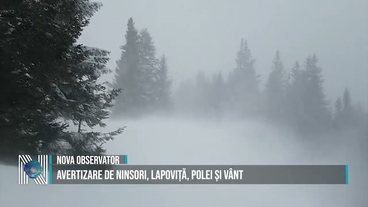 AVERTIZARE DE NINSORI, LAPOVIȚĂ, POLEI ȘI VÂNT