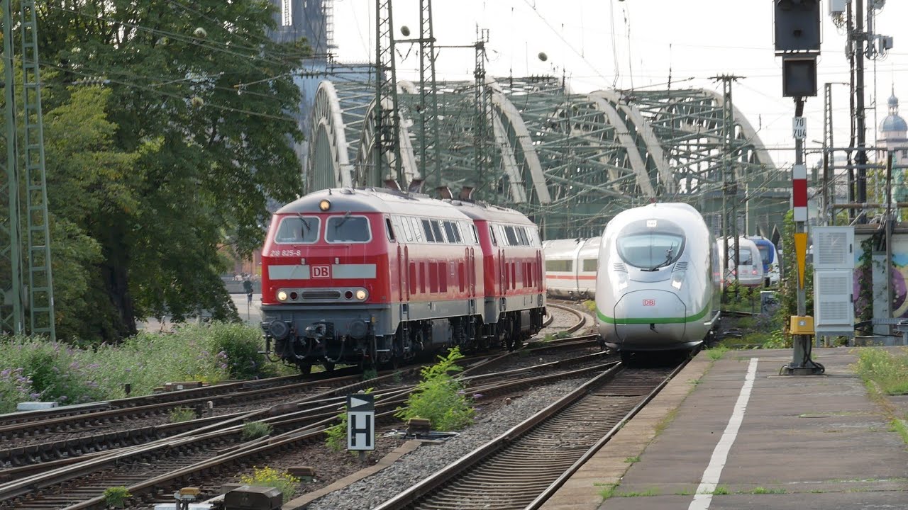 Züge in Köln Messe Deutz (FULL HD)