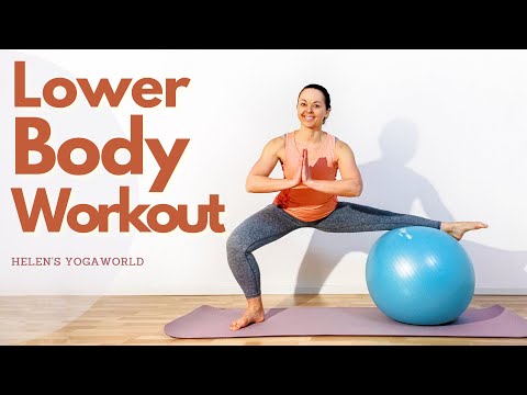 25 min Leg-toning workout with a stability ball | Effective Lower Body Exercises (Leg, Butt & Abs)
