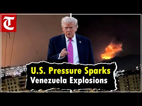 Caracas Night Sky Lit by Explosions as U.S. Threatens Land Operations