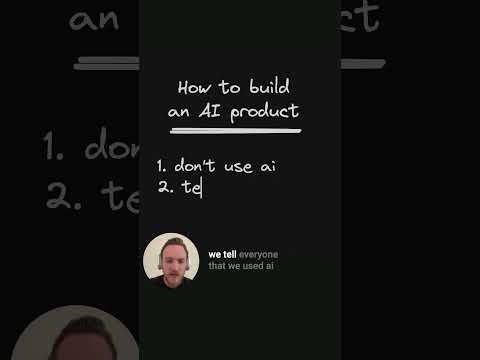 build an AI product in 2 steps