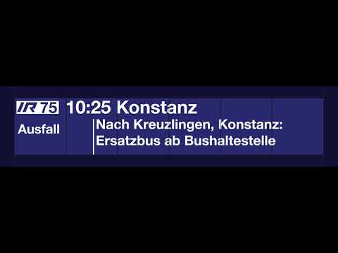 SBB TTS Ausfallmeldung • IR75 nach Konstanz