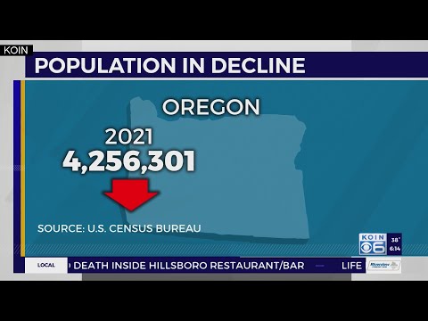 オレゴン州のほとんどの郡では、2021 年から 2022 年にかけて人口が減少しました。