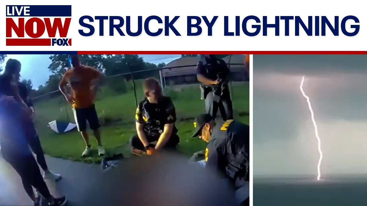 Struck by lightning: Bodycam captures dramatic rescue of Florida couple