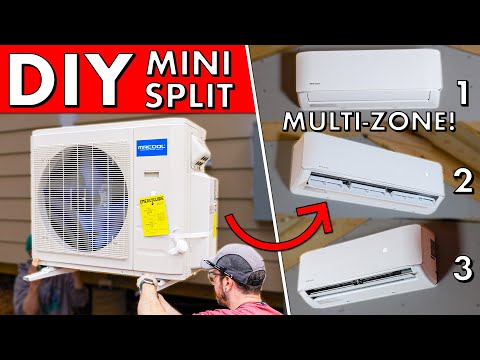 DIY MULTI-ZONE Ductless MINI SPLIT Installation in New Construction!