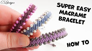 Super easy macrame bracelet anyone can make ⎮ Macrame jewelry tutorial