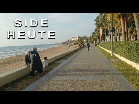 Aktuelles Wetter in Side HEUTE (Promenade). Türkei 09.01.2026 #side #türkei
