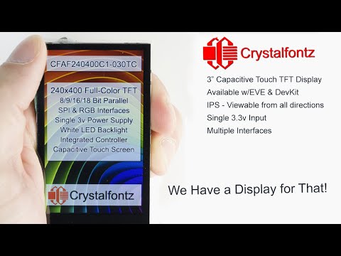 Demonstration of this 3-inch touchscreen EVE Powered TFT Display