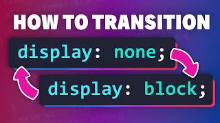 Transition to and from display: none