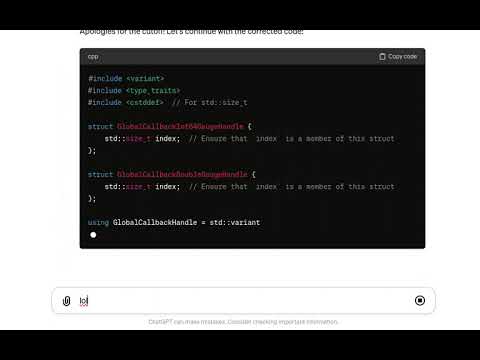 ChatGPT4 hanging on my question regarding C++ template programming