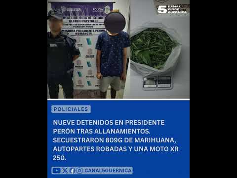 #Policiales | 🚨 ¡CAYERON NUEVE! MEGAOPERATIVO EN PRESIDENTE PERÓN 🚔⛓️
