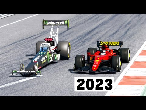 Ferrari F1 2023 vs Top Fuel Dragster - Drag Race 2 KM