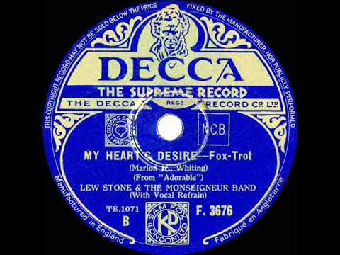 1933 Lew Stone - My Heart's Desire (Joe Ferrie, vocal)
