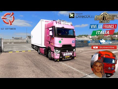 Euro Truck Simulator 2 (1.36 Open Beta) Nice to Genova Delivery Renault Range T + DLC's & Mods