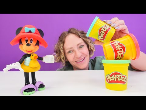Nicoles Play-Doh Schule. Wir machen für Minnie Maus Strandsachen. Knete Video für Kinder