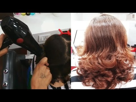 Different style blow dry on my hair (easy and simple )
