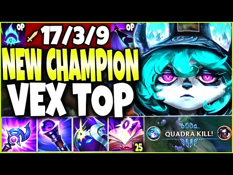*QUADRA KILL* New Champion Vex + Max Pen Build = BREAK LEAGUE OF LEGENDS ~ LoL Top Lane Vex Gameplay