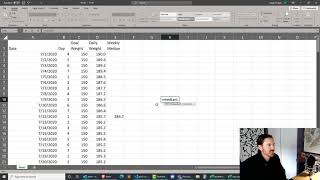 Create a Weight Tracking Worksheet in Excel with the OFFSET Function