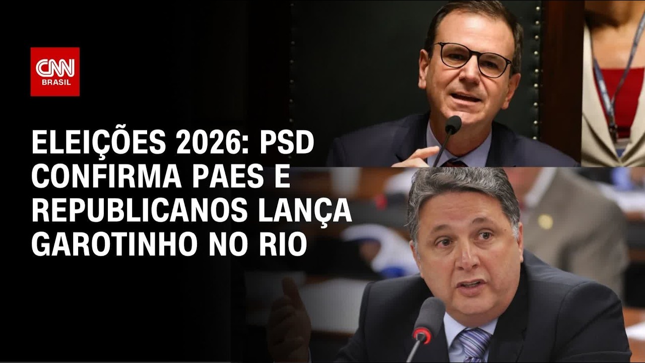 PSD oficializa Paes e Republicanos anuncia Garotinho para governo do Rio | CNN 360°
