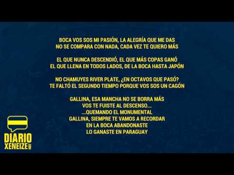 ""Vos te fuiste al descenso". Nuevo tema de Boca Juniors (Ritmo: Muchachos de La Mosca)" Barra: La 12 • Club: Boca Juniors