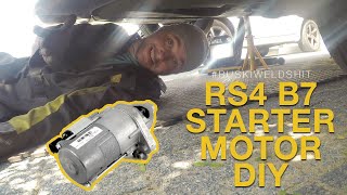 Audi RS4 B7 - 4.2 V8 - Starter Motor change DIY. How to change starter motor on Audi RS4