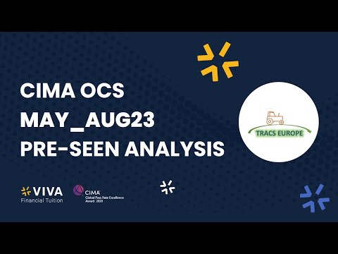 CIMA OCS Aug23 Pre-seen Analysis Part 1 - Tracs Europe