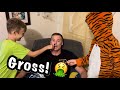 Kid Pulls Out Dads NOSE HAIR Halloween Decor 2022