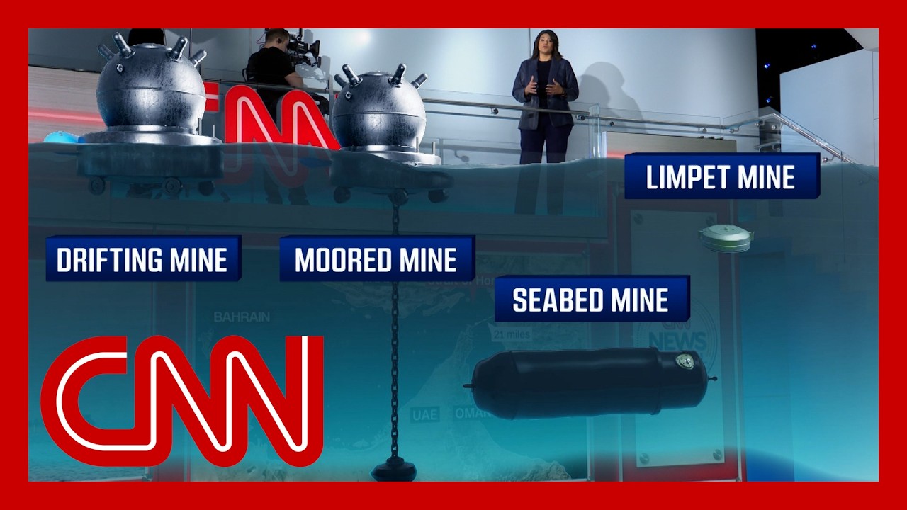 What kind of sea mines is Iran using in Strait of Hormuz?