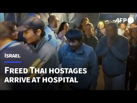 Video Thumbnail: Thai hostages released from Gaza arrive at Israel hospital | AFP