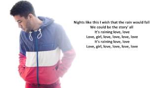 KYLE - Raining Love, Lyrics on Screen