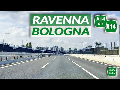 Driving in ITALY from RAVENNA to BOLOGNA | Emilia Romagna | Autostrada A14