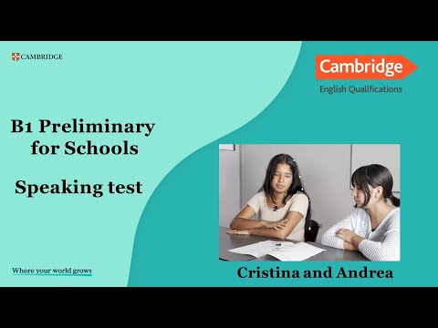 B1 Preliminary for Schools Cristina and Andrea