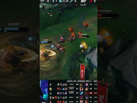 JDG 369 Renekton SoloKill OMG shanji Kennen - JDG vs OMG 2023 LPL Spring Split #shorts
