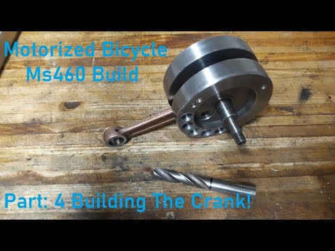 Motorized Bicycle MS460 Build "BabySawZilla" - Part 4: Building The Crank