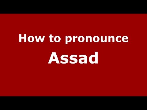 How to pronounce Assad (Colombian Spanish/Colombia)  - PronounceNames.com