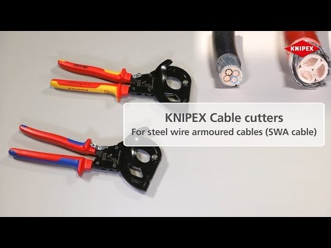 Cable Cutter (ratchet action) For steel wire armoured cables (SWA cable) video