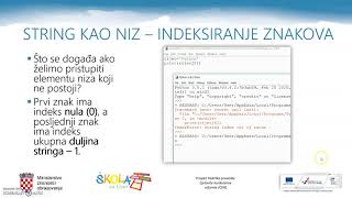 Informatika 2.r. SŠ - Znakovni nizovi u Pythonu