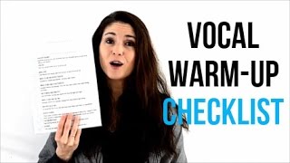 Freya&#39;s Singing Tips: Vocal Warm-Up Checklist