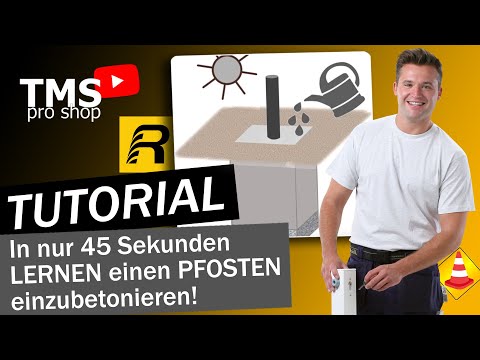 💡 Tutorial: In nur 45 Sekunden lernen einen Pfosten einzubetonieren! | Rammschutzshop.de