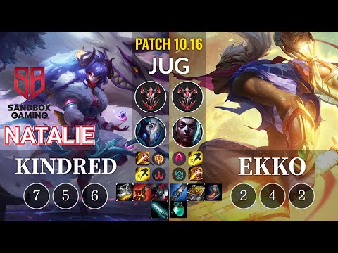 SB Natalie Kindred vs Ekko Jungle - KR Patch 10.16