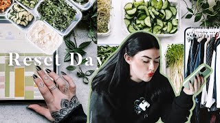 Productive day Reset routine 🌱 meal prep, weekly planning, declutter & clean