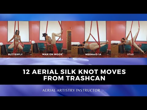 12 Aerial Silk Knot Moves (Aerial Sling / Aerial Hammock) / Beginner Aerial Silk Moves