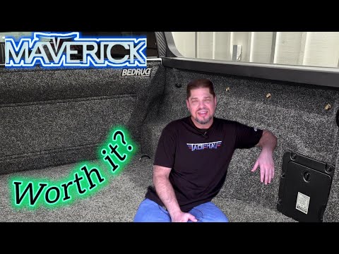 Ford Maverick FX4 truck bed liner install.  Why the Bedrug carpet mat option rocks!