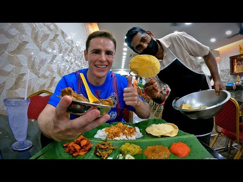 Refeição indiana de folhas de bananeira por US$ 6 em Kuala Lumpur 🇮🇳🇲🇾