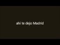 Te Dejo Madrid - Shakira (Lyrics) 