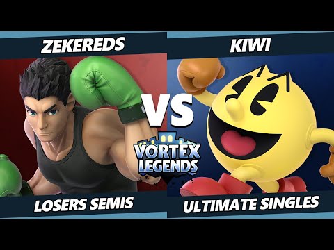 Vortex Legends 24 Losers Semis - ZekeReds (Little Mac, Pyra Mythra) Vs Kiwi (Pac-Man) SSBU Ultimate