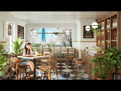 Seoul Morning Summer Coffee Shop Ambience - Sweet Morning Smooth Jazz for Study, Work, Relax