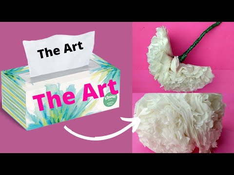 How To Make Round Tissue Paper Flower - DIY Paper Craft