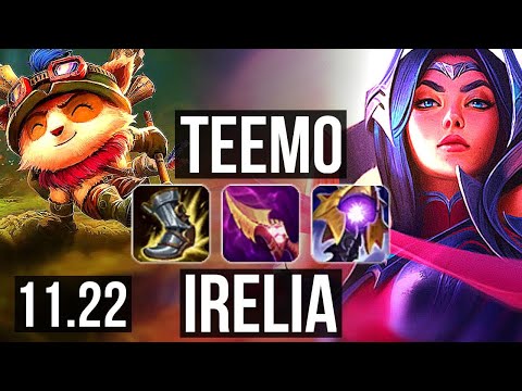 TEEMO vs IRELIA (TOP) | Rank 7 Teemo, 8/5/17 | KR Master | 11.22